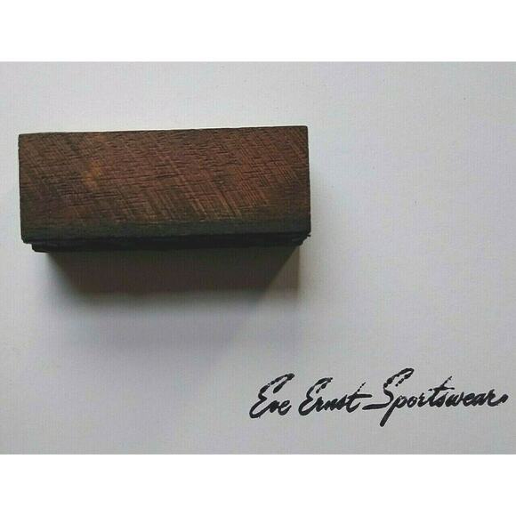 Eve Ernst Sportswear Metal Wood Vintage Printers Stamp Plate Atlantic City NJ - Picture 5 of 5